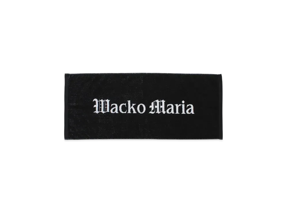 WACKO MARIA Logo Jacquard Towel (Face) "Black"