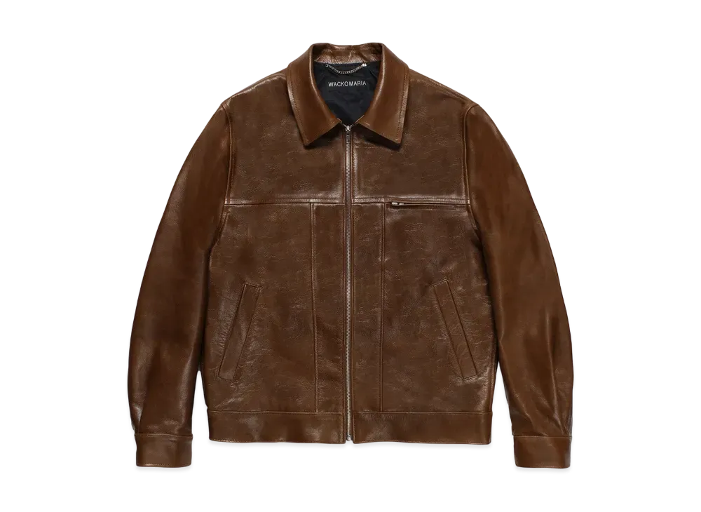 WACKO MARIA Leather Jacket "Brown"