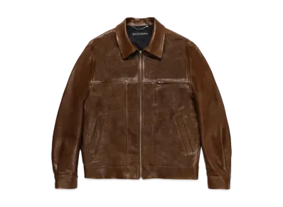 WACKO MARIA Leather Jacket "Brown"