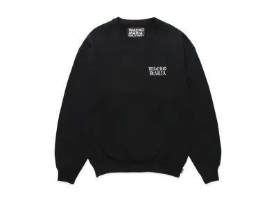 WACKO MARIA Heavy Weight Crew Neck Sweat Shirt "Black"