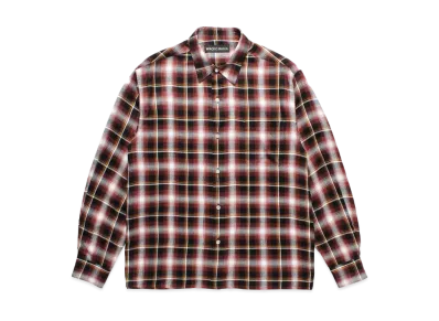 WACKO MARIA Check Regular Collor Shirt "Burgundy"