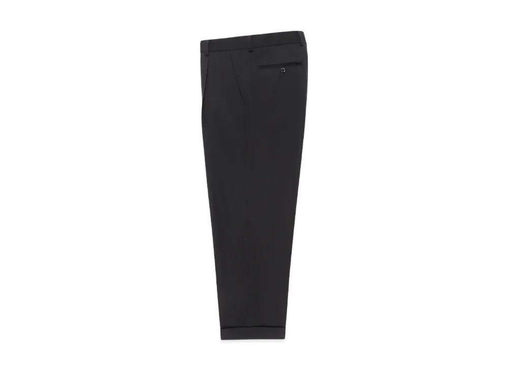 WACKO MARIA x Dormeuil / Pleated Trousers (Type-2) "Black"