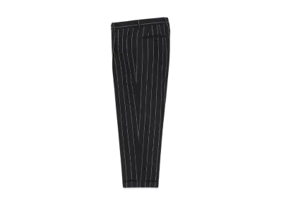 WACKO MARIA x Dormeuil / Striped Pleated Trousers (Type-2) "Black"