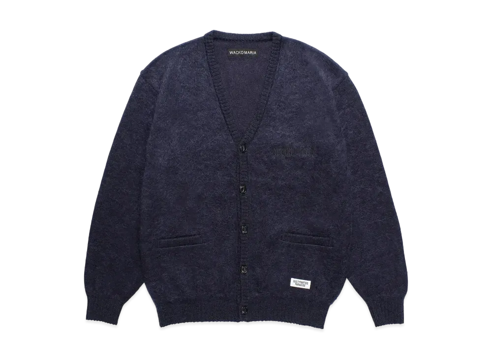 WACKO MARIA Mohair Knit Cardigan "Navy"