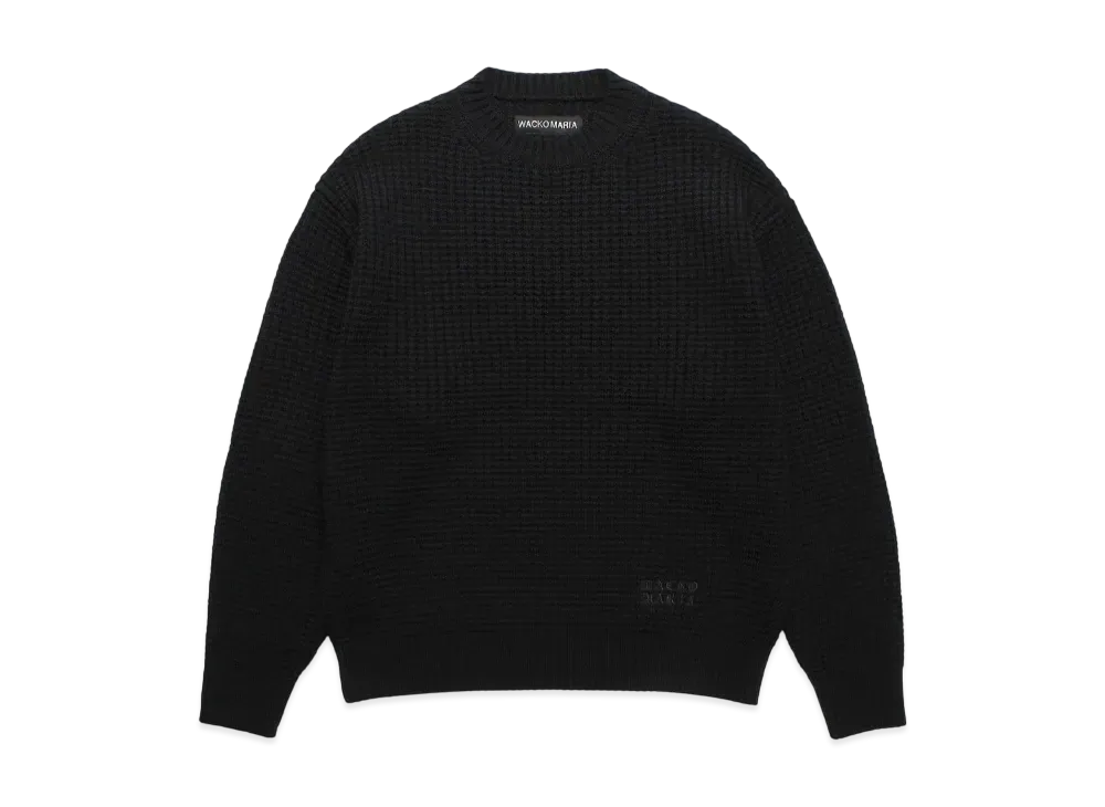 WACKO MARIA Waffle Knit Sweater "Black"
