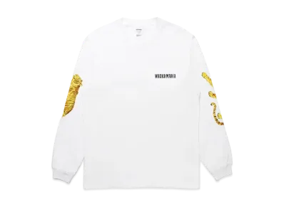 WACKO MARIA x Tim Lehi / Washed Heavy Weight Long Sleeve T-Shirt "White"
