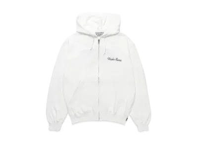 WACKO MARIA Middle Weight Zip Hooded Sweat Shirt "White"