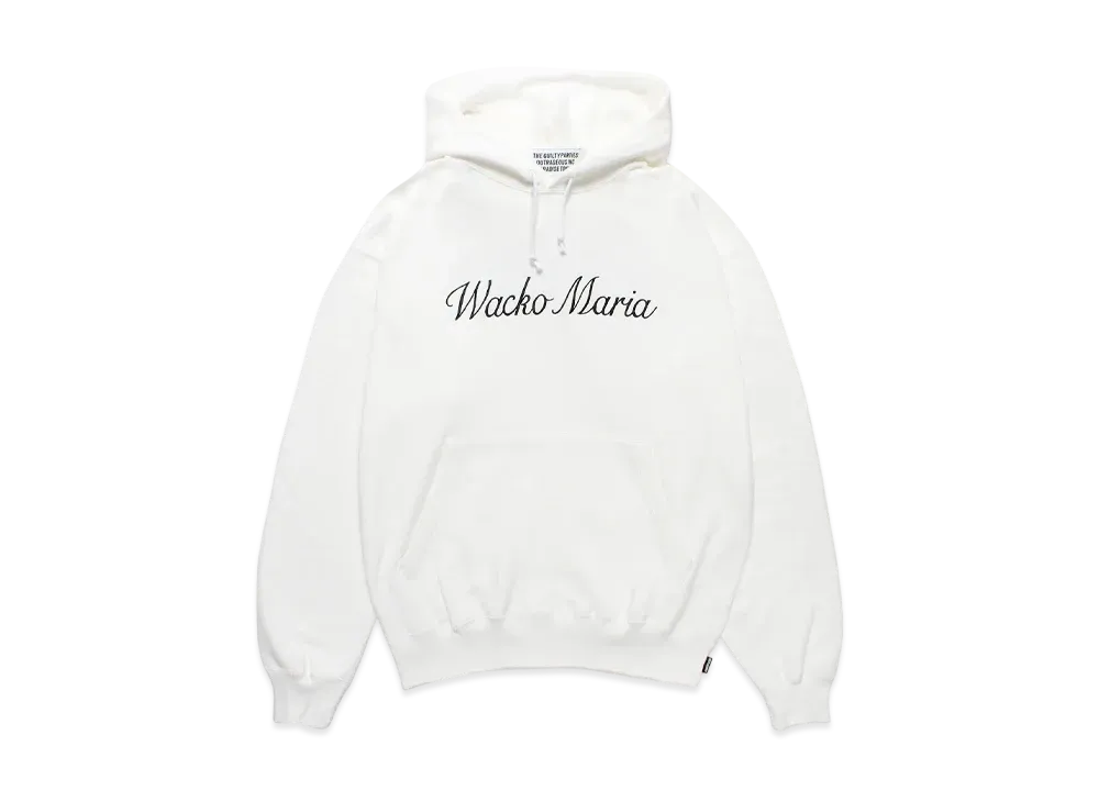 WACKO MARIA Middle Weight Pullover Hooded Sweat Shirt "White"