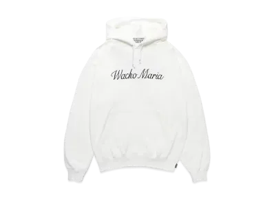 WACKO MARIA Middle Weight Pullover Hooded Sweat Shirt "White"
