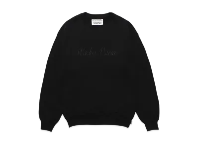 WACKO MARIA Middle Weight Crew Neck Sweat Shirt "Black"