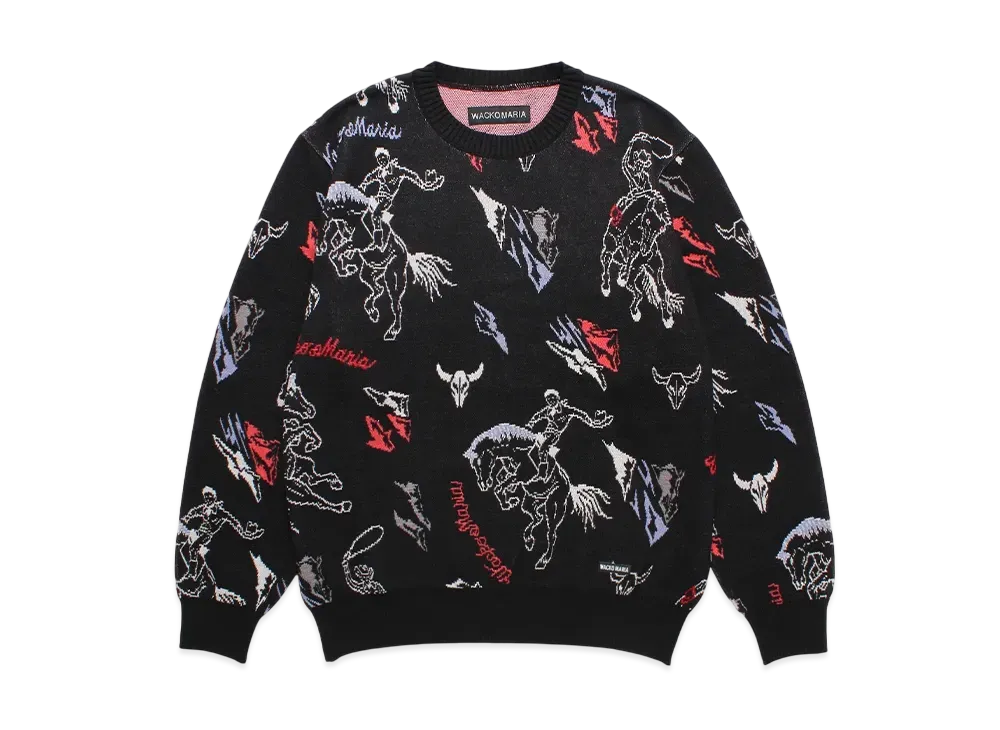 WACKO MARIA Jacquard Knit Sweater "Black"