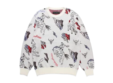 WACKO MARIA Jacquard Knit Sweater "White"