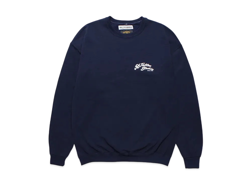 WACKO MARIA 56 TATTOO STUDIO / Sweat Shirt "Navy"