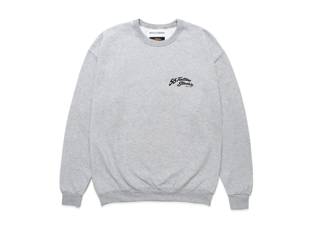 WACKO MARIA 56 TATTOO STUDIO / Sweat Shirt "Gray"