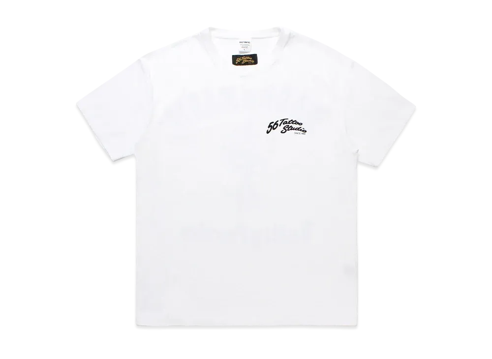 WACKO MARIA 56 TATTOO STUDIO / Washed Heavy Weight T-Shirt "White"