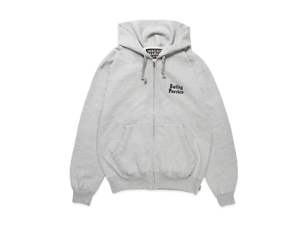 WACKO MARIA Middle Weight Zip Hooded Sweat Shirt "Gray"