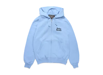 WACKO MARIA Middle Weight Zip Hooded Sweat Shirt "Light Blue"