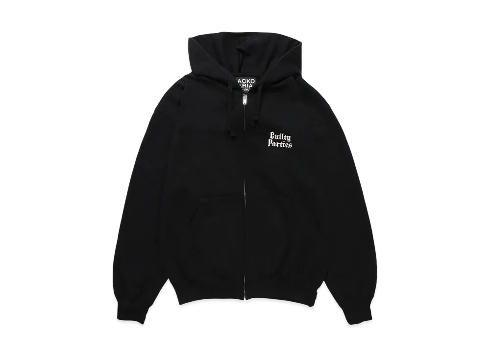 WACKO MARIA Middle Weight Zip Hooded Sweat Shirt "Black"