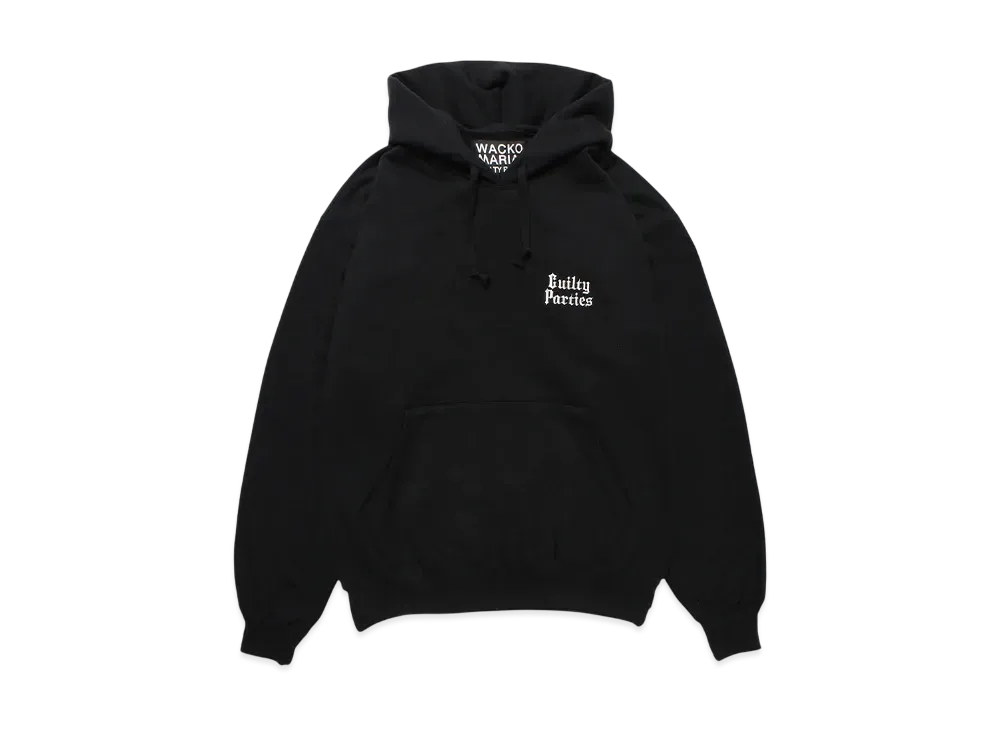 WACKO MARIA Middle Weight Hooded Sweat Shirt "Black"