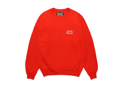WACKO MARIA Middle Weight Crew Neck Sweat Shirt "Red"