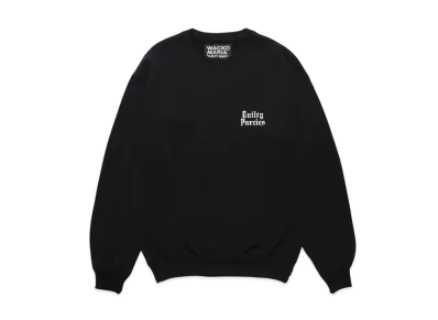 WACKO MARIA Middle Weight Crew Neck Sweat Shirt "Black"