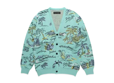WACKO MARIA Jacquard Knit Cardigan "Mint"