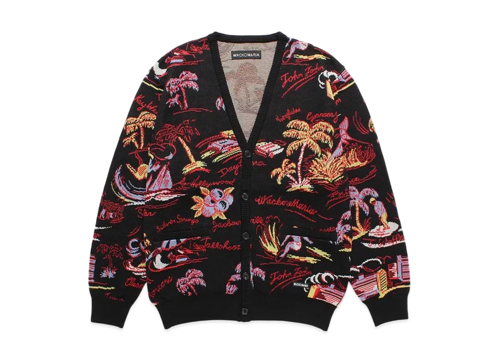 WACKO MARIA Jacquard Knit Cardigan "Black"