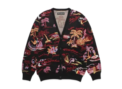 WACKO MARIA Jacquard Knit Cardigan "Black"