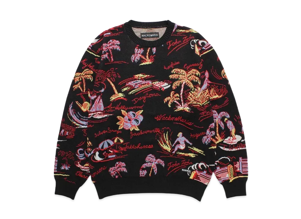WACKO MARIA Jacquard Knit Sweater "Black"