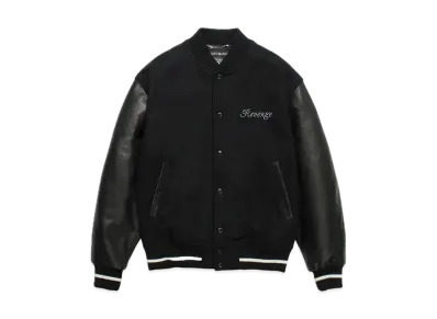 WACKO MARIA x Ellen Von Unwerth Leather Varsity Jacket "Black"