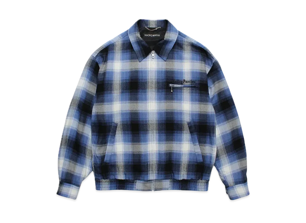 WACKO MARIA Ombre Check 50's Jacket "Blue"