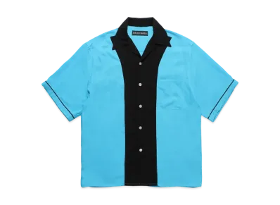 WACKO MARIA Switching 50's Open Collar Shirt "Blue"