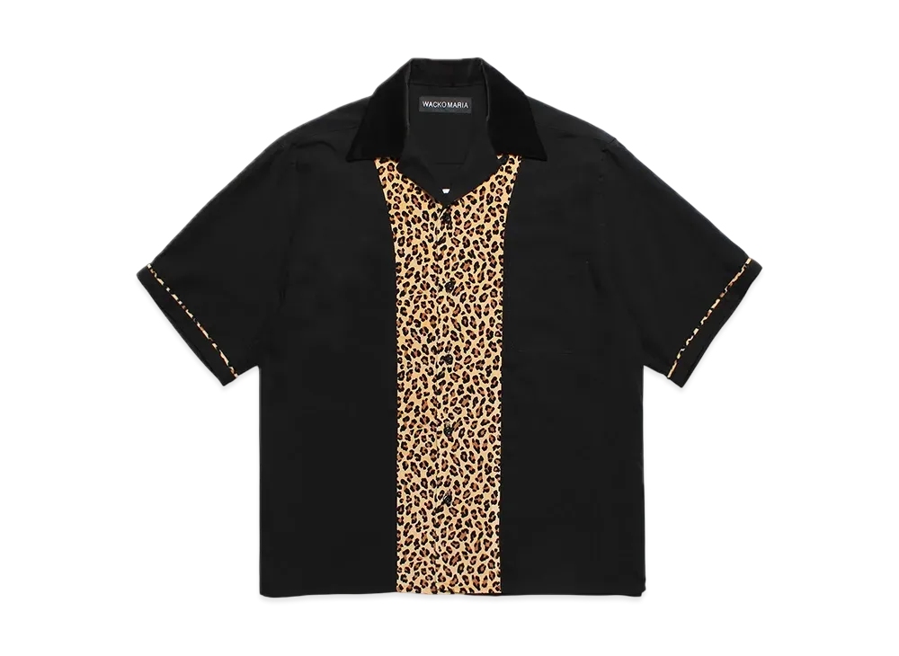 WACKO MARIA Switching 50's Open Collar Shirt "Black"
