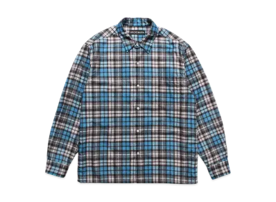 WACKO MARIA Check Flannel Regular Collar Shirt "Blue"