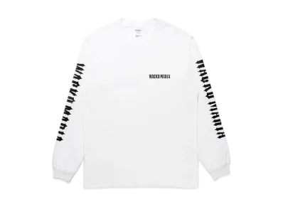 WACKO MARIA Washed Heavy Weight Long Sleeve T-Shirt "White"