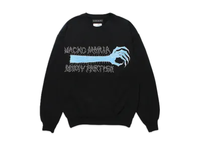 WACKO MARIA x NECKFACE Heavy Weight Crew Neck Sweat Shirt "Black"