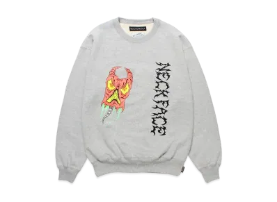 WACKO MARIA x NECKFACE Heavy Weight Crew Neck Sweat Shirt "Gray"