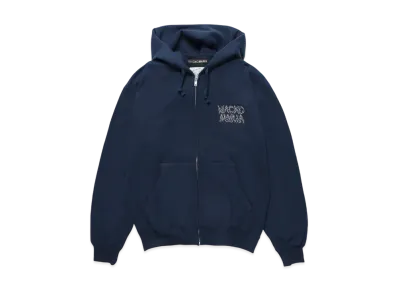 WACKO MARIA x NECKFACE Heavy Weight Zip Hooded Sweat Shirt "Navy"