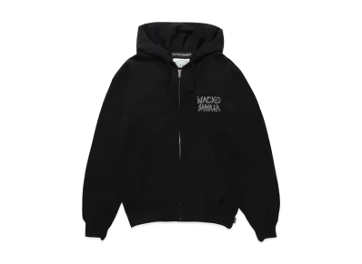 WACKO MARIA x NECKFACE Heavy Weight Zip Hooded Sweat Shirt "Black"