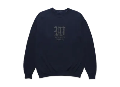 WACKO MARIA Crew Neck Sweat Shirt "Navy"