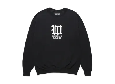 WACKO MARIA Crew Neck Sweat Shirt "Black"
