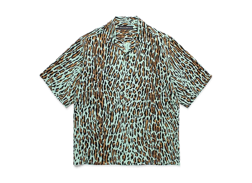 WACKO MARIA Leopard Hawaiian Shirt "Green"
