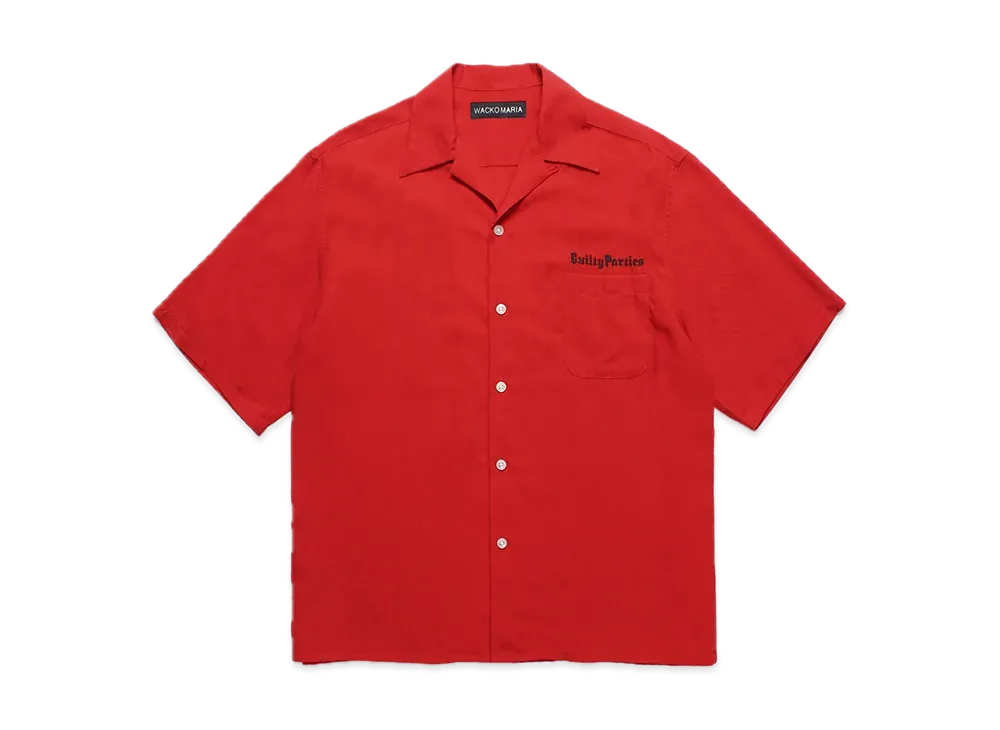WACKO MARIA 50's Open Collar Shirt "Red"