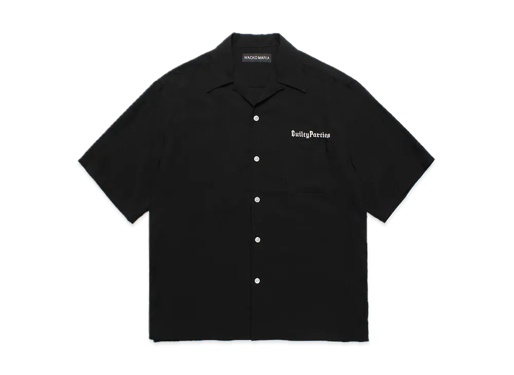 WACKO MARIA 50's Open Collar Shirt "Black"