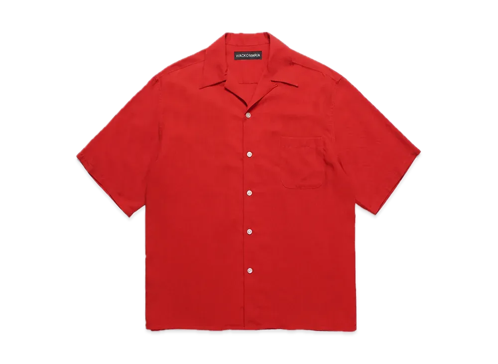 WACKO MARIA 50's Open Collar Shirt "Red"