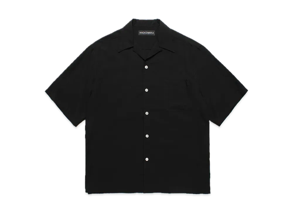 WACKO MARIA 50's Open Collar Shirt "Black"