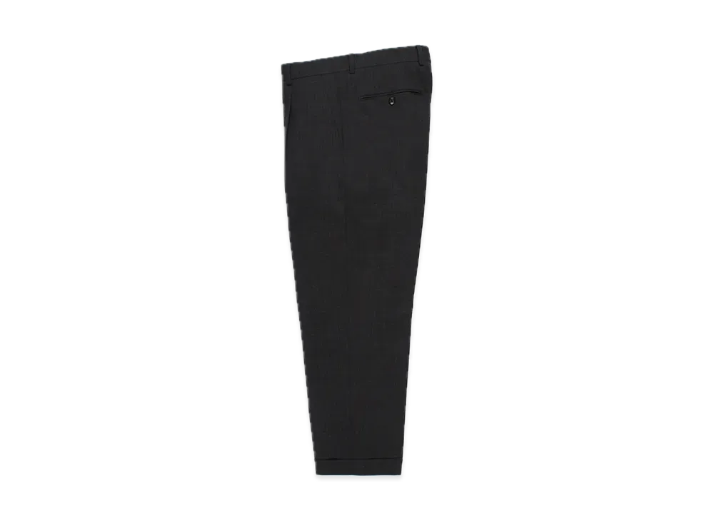 WACKO MARIA x Dormeuil Striped Pleated Trousers (Type-1) "Chrcoal"