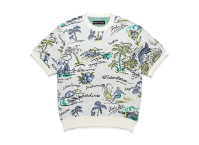 WACKO MARIA Jacquard Knit T-Shirt "White"