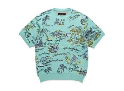 WACKO MARIA Jacquard Knit T-Shirt "Mint"
