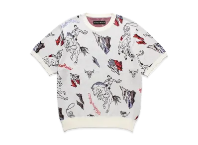 WACKO MARIA Jacquard Knit T-Shirt "White"